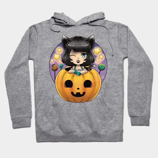 Jack O Lantern Kitty Hoodie by rvkhart